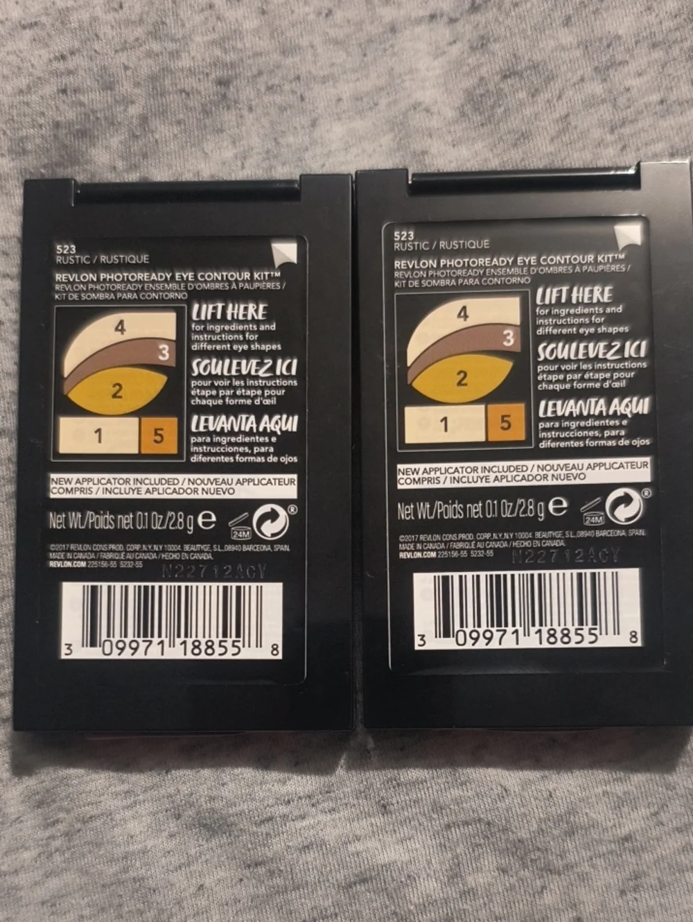 Revlon PhotoReady Eye Contour kit eyeshadow 523 Rustin brown gold new set of 2